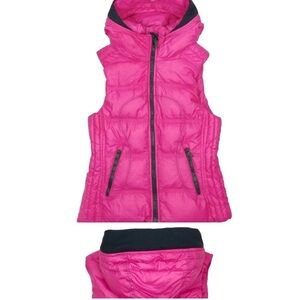 Lululemon Reservable Goose Down Sonic Pink Puffer Vest Med Small Athletica Rare